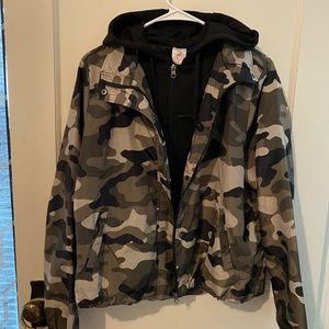 Hooded Jacket .Size Large; Worn once!